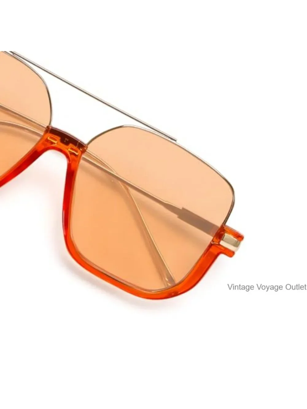 Oversized Square Aviator Sunglasses Women Men Retro Pilot Double Bridge UV